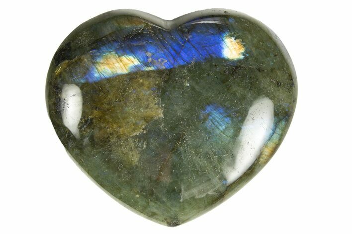 Flashy Polished Labradorite Heart - Madagascar #327256